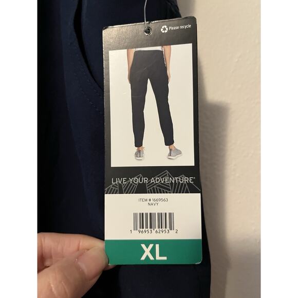 Eddie Bauer Traveler Ankle Pants Adult Women’s Size XL X-Large Navy Blue NWT - Picture 3 of 12